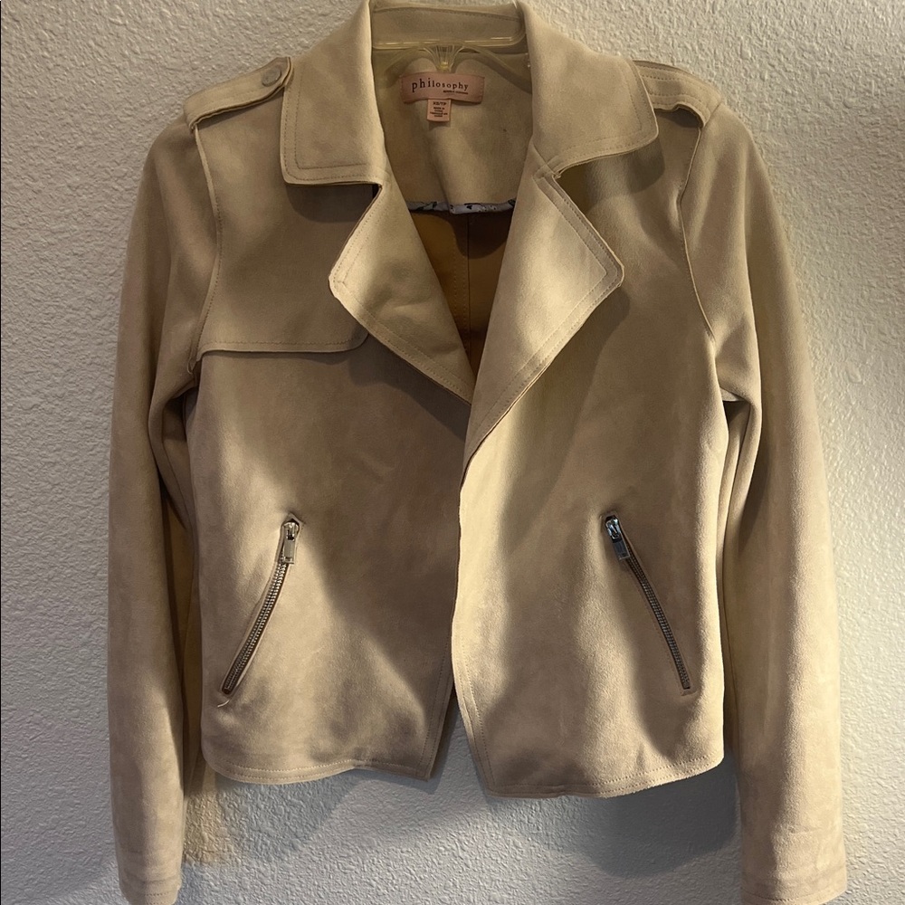 Philosophy Tan Moto Jacket